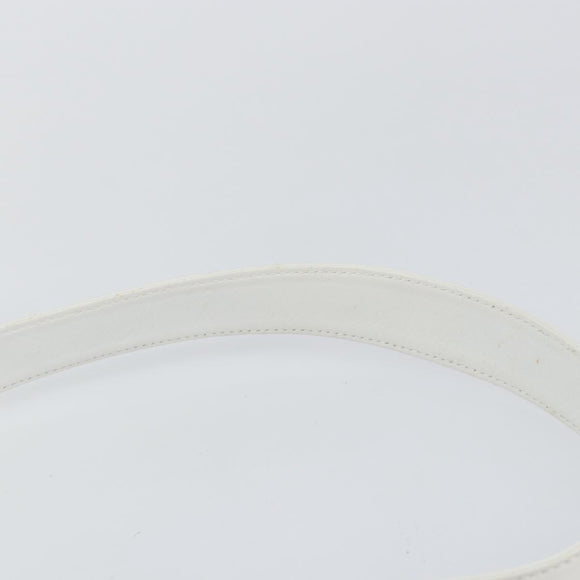 GUCCI Bamboo Hand Bag Leather 2way White Gold 001 3754 1638 Auth 145811