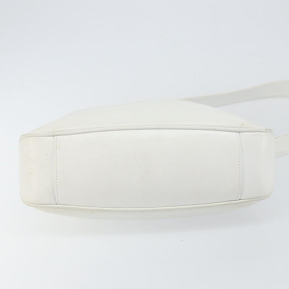 GUCCI Bamboo Hand Bag Leather 2way White Gold 001 3754 1638 Auth 145811