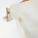 GUCCI Bamboo Hand Bag Leather 2way White Gold 001 3754 1638 Auth 145811-17