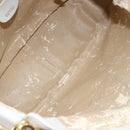 GUCCI Bamboo Hand Bag Leather 2way White Gold 001 3754 1638 Auth 145811-19