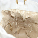 GUCCI Bamboo Hand Bag Leather 2way White Gold 001 3754 1638 Auth 145811-20