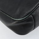 GUCCI Bamboo Hand Bag Leather 2way Black Gold 001 2123 1638 Auth 145812-15