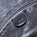 GUCCI Bamboo Hand Bag Leather 2way Black Gold 001 2123 1638 Auth 145812-16