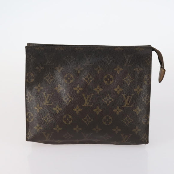 LOUIS VUITTON Monogram Taiga Pouch Clutch Bag 3Set LV Auth 145817