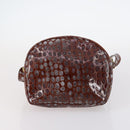 Ferragamo Cartier PRADA hand Bag Nylon Leather 3Set Brown gray Auth 145818-17