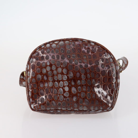 Ferragamo Cartier PRADA hand Bag Nylon Leather 3Set Brown gray Auth 145818