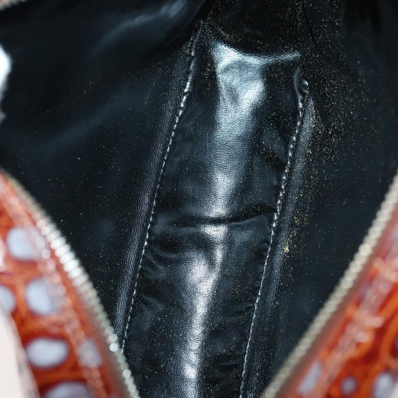 Ferragamo Cartier PRADA hand Bag Nylon Leather 3Set Brown gray Auth 145818