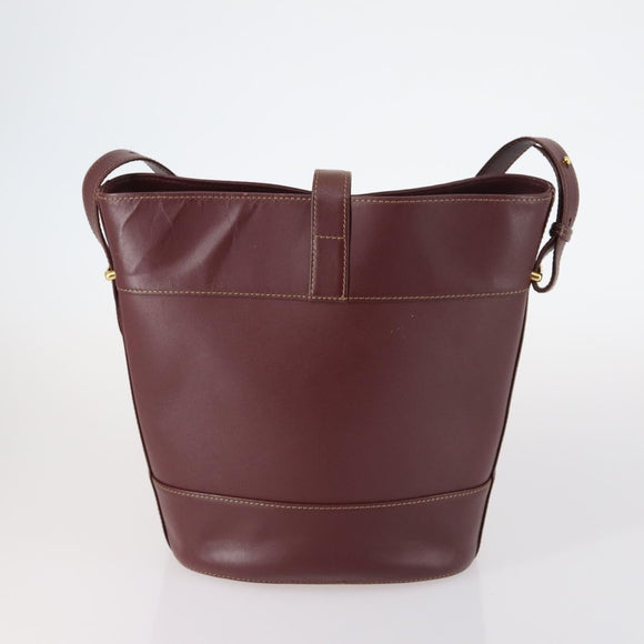 Ferragamo Cartier PRADA hand Bag Nylon Leather 3Set Brown gray Auth 145818