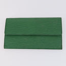 LOUIS VUITTON Epi Wallet 3Set Blue Green LV Auth 145819-17