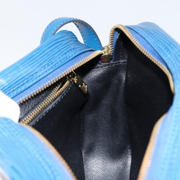 LOUIS VUITTON Epi Jeune Fille MM Shoulder Bag Toledo Blue M52155 LV Auth 145839