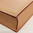 LOUIS VUITTON LV Namensschild XL Clutch Tasche Leder Beige M82225 LV Auth 145840SM-18
