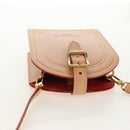 LOUIS VUITTON LV Namensschild XL Clutch Tasche Leder Beige M82225 LV Auth 145840SM-6