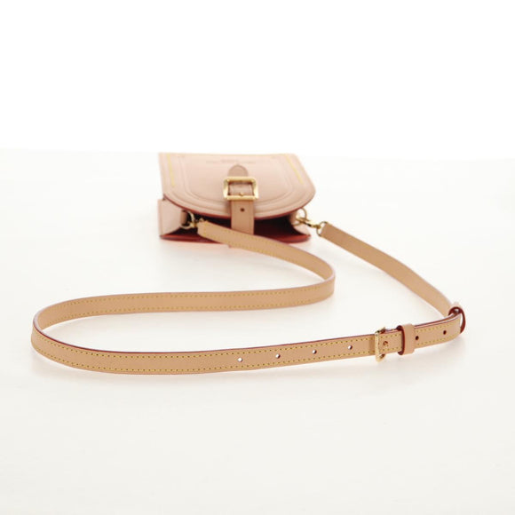 LOUIS VUITTON LV Name Tag XL Clutch Bag Leather Beige M82225 LV Auth 145840SM