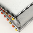 LOEWE Anagram Hand Bag Leather 2way Silver Auth 145842SM-16