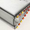 LOEWE Anagram Hand Bag Leather 2way Silver Auth 145842SM-17