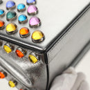 LOEWE Anagram Hand Bag Leather 2way Silver Auth 145842SM-18