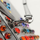 LOEWE Anagram Hand Bag Leather 2way Silver Auth 145842SM-21