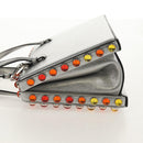 LOEWE Anagram Hand Bag Leather 2way Silver Auth 145842SM-3