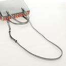 LOEWE Anagram Hand Bag Leather 2way Silver Auth 145842SM-8