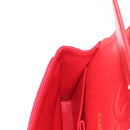 CHANEL Matelasse 25 Double Flap Chain Shoulder Bag Satin Red Gold CC Auth 145843-27