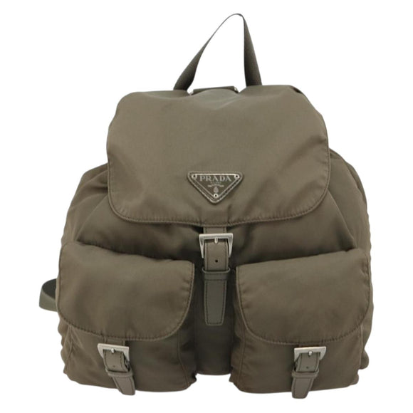 PRADA Rucksack Nylon Grau Silber Original 145848