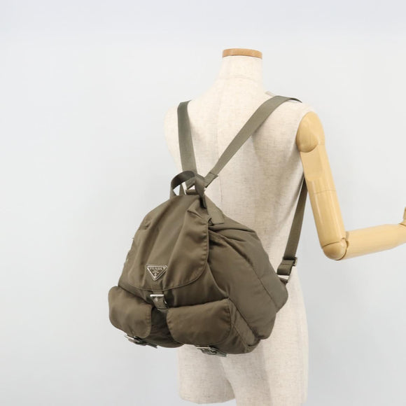 PRADA Rucksack Nylon Grau Silber Original 145848