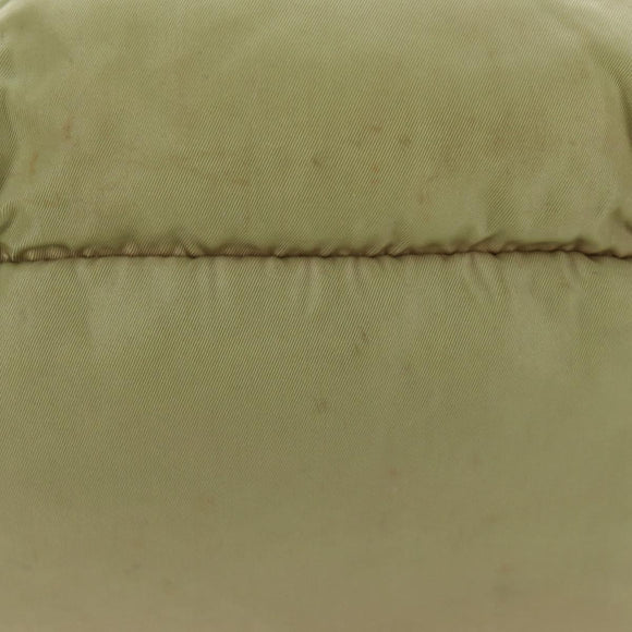 PRADA Backpack Nylon Beige Silver Auth 145849