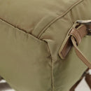PRADA Backpack Nylon Beige Silver Auth 145849-20