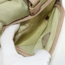 PRADA Backpack Nylon Beige Silver Auth 145849-23