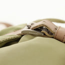 PRADA Backpack Nylon Beige Silver Auth 145849-25