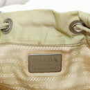 PRADA Backpack Nylon Beige Silver Auth 145849-28