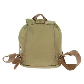 PRADA Backpack Nylon Beige Silver Auth 145849 - 0