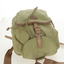 PRADA Backpack Nylon Beige Silver Auth 145849-7