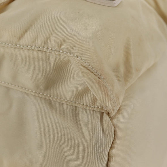 PRADA Backpack Nylon White Silver Auth 145850