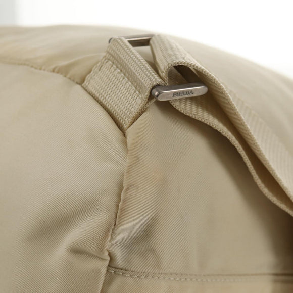 PRADA Backpack Nylon White Silver Auth 145850