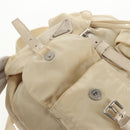 PRADA Backpack Nylon White Silver Auth 145850-24