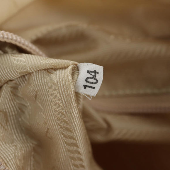 PRADA Backpack Nylon White Silver Auth 145850