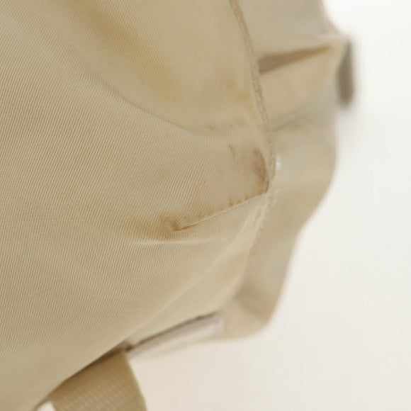 PRADA Backpack Nylon White Silver Auth 145850