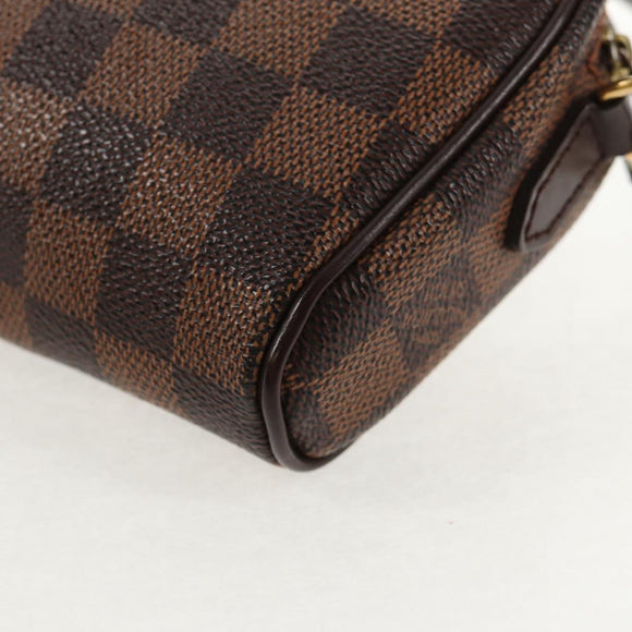 LOUIS VUITTON Damier Ebene Pochette Ipanema Shoulder Bag N51296 LV Auth 145851V