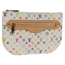 LOUIS VUITTON Monogram Multicolor Pochette GM Pouch White M60027 Auth 145858A-1