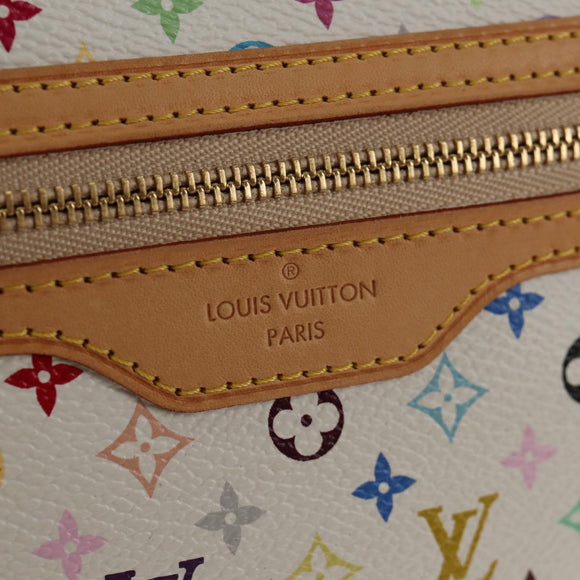 LOUIS VUITTON Monogram Multicolor Pochette GM Pouch White M60027 Auth 145858A