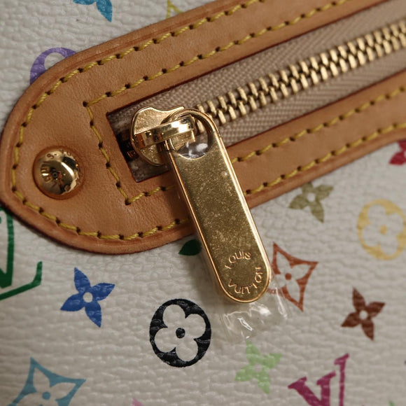 LOUIS VUITTON Monogram Multicolor Pochette GM Pouch White M60027 Auth 145858A