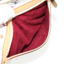 LOUIS VUITTON Monogram Multicolor Pochette GM Pouch White M60027 Auth 145858A-19