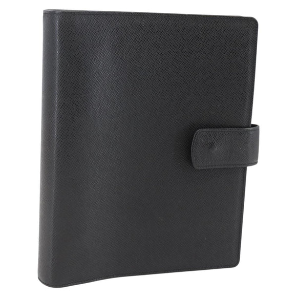 LOUIS VUITTON Taiga Agenda GM Day Planner Cover Black R20232 LV Auth 145864