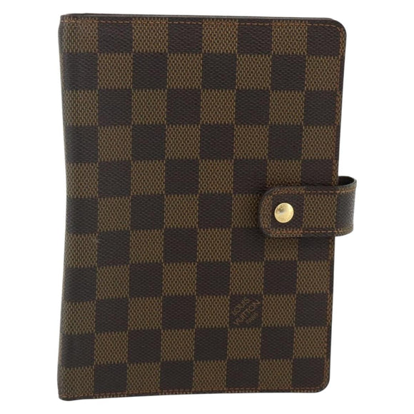LOUIS VUITTON Damier Ebene Agenda MM Day Planner Cover R20240 LV Auth 145865