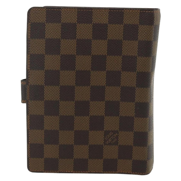 LOUIS VUITTON Damier Ebene Agenda MM Day Planner Cover R20240 LV Auth 145865