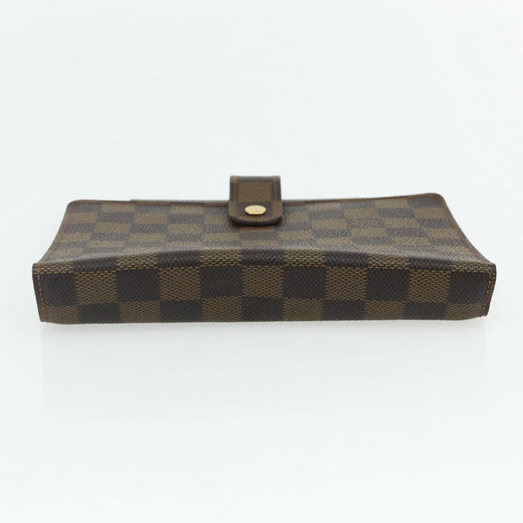 LOUIS VUITTON Damier Ebene Agenda MM Day Planner Cover R20240 LV Auth 145865