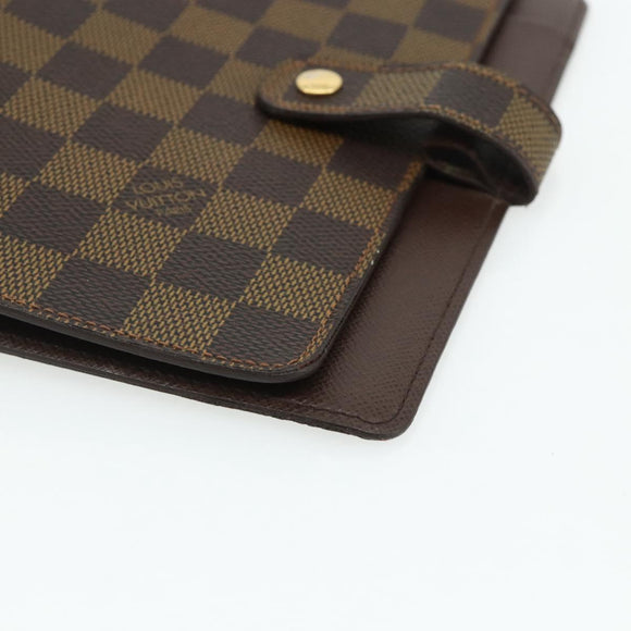 LOUIS VUITTON Damier Ebene Agenda MM Day Planner Cover R20240 LV Auth 145865