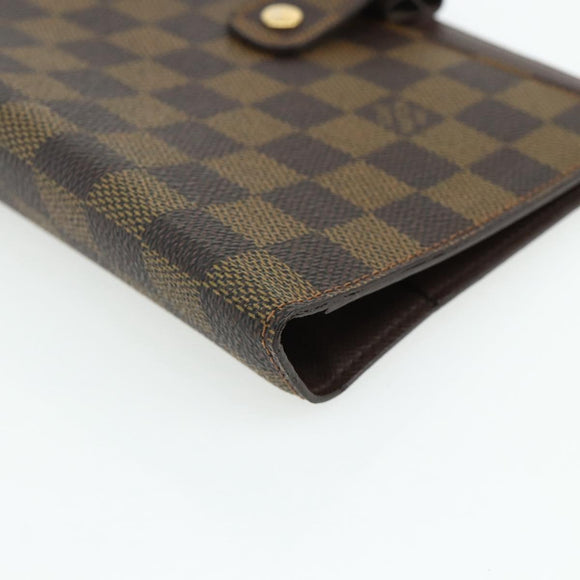 LOUIS VUITTON Damier Ebene Agenda MM Day Planner Cover R20240 LV Auth 145865