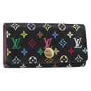 LOUIS VUITTON Monogram Multicolor Multicles 4 Key Case Black M93732 Auth 145870-1